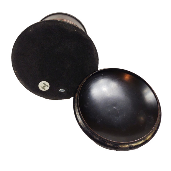 Lexington Oil Rubbed Bronze Metal Cotton Ball Qtip Holder Bath Decor 4.5" India - Picture 3 of 7